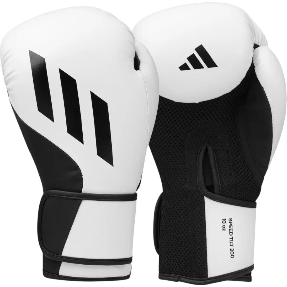 Adidas Speed Tilt 200 White/Black Boxing Gloves - Main Image