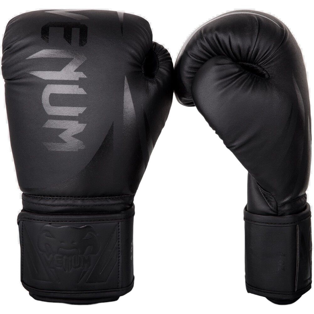 Venum Challenger 2.0 Black/Black Kids Boxing Gloves at FightHQ
