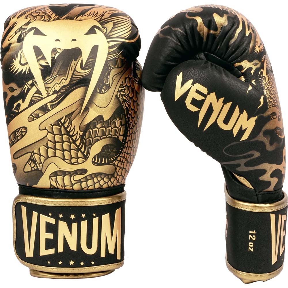 Venum Dragon's Flight Black/Bronze Boxing Gloves
