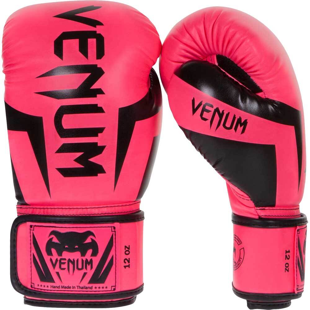 Venum Elite Fluro Pink Kids Boxing Gloves at FightHQ