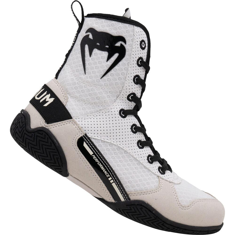 Venum Elite White/Black Boxing Shoes - Main Image