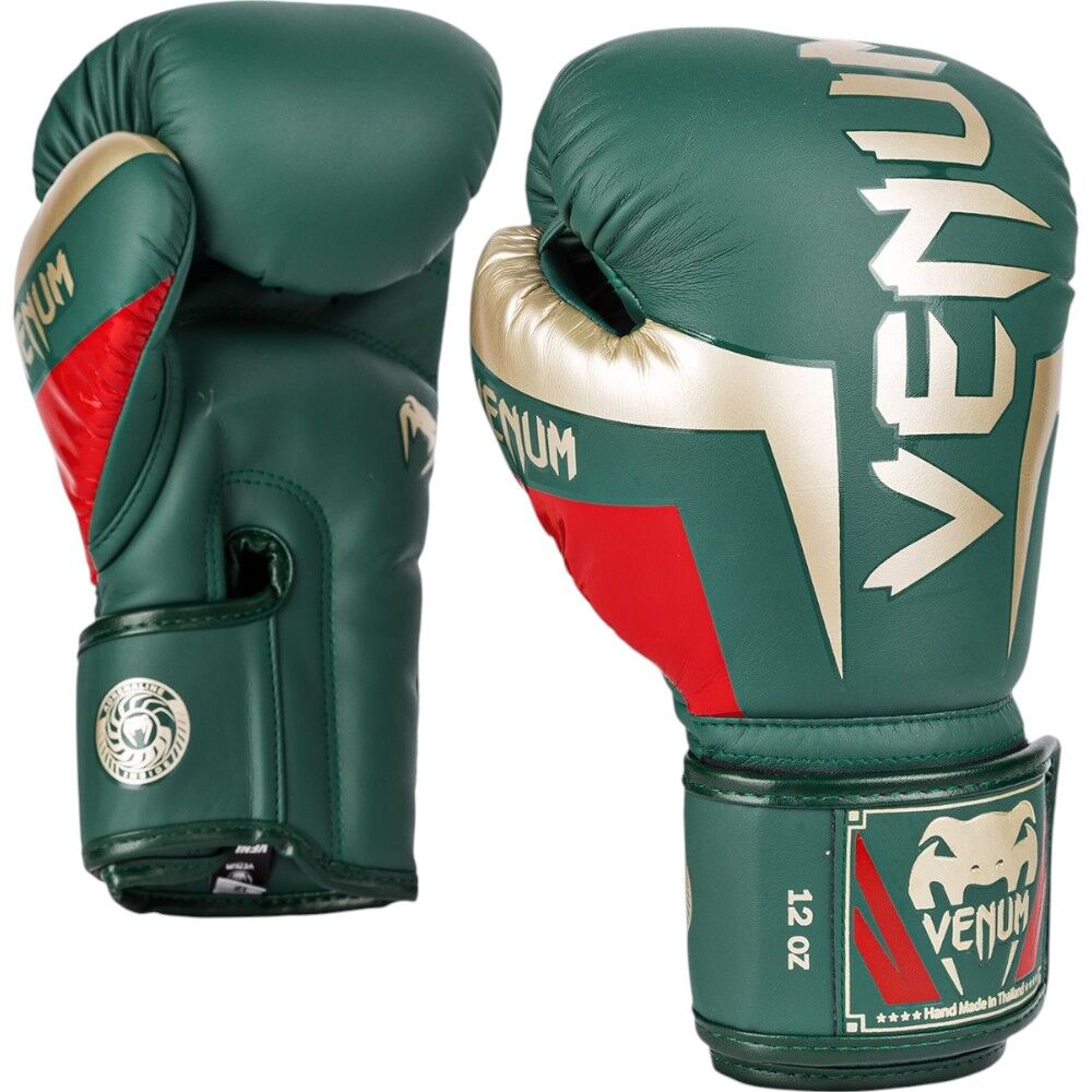 Venum Elite Forest Green Boxing Gloves at FightHQ