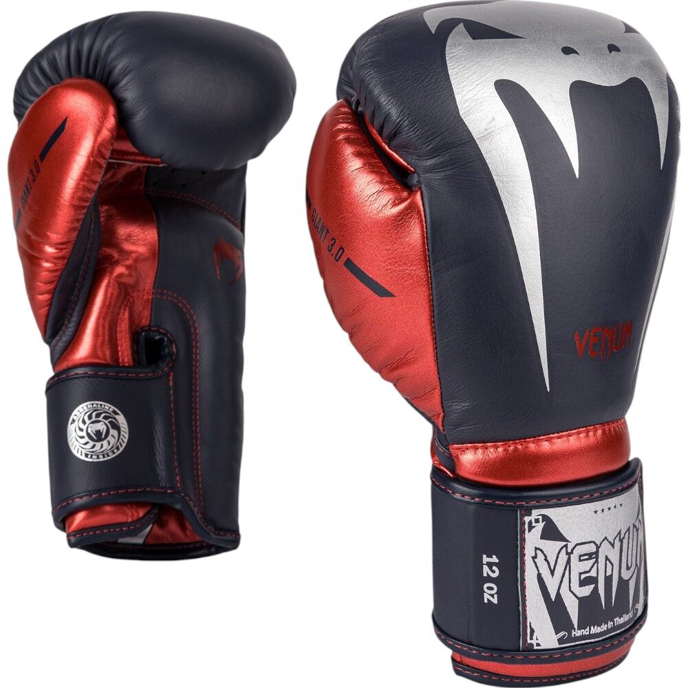 Venum Giant 3.0 Navy Blue/Red Boxing Gloves at FightHQ
