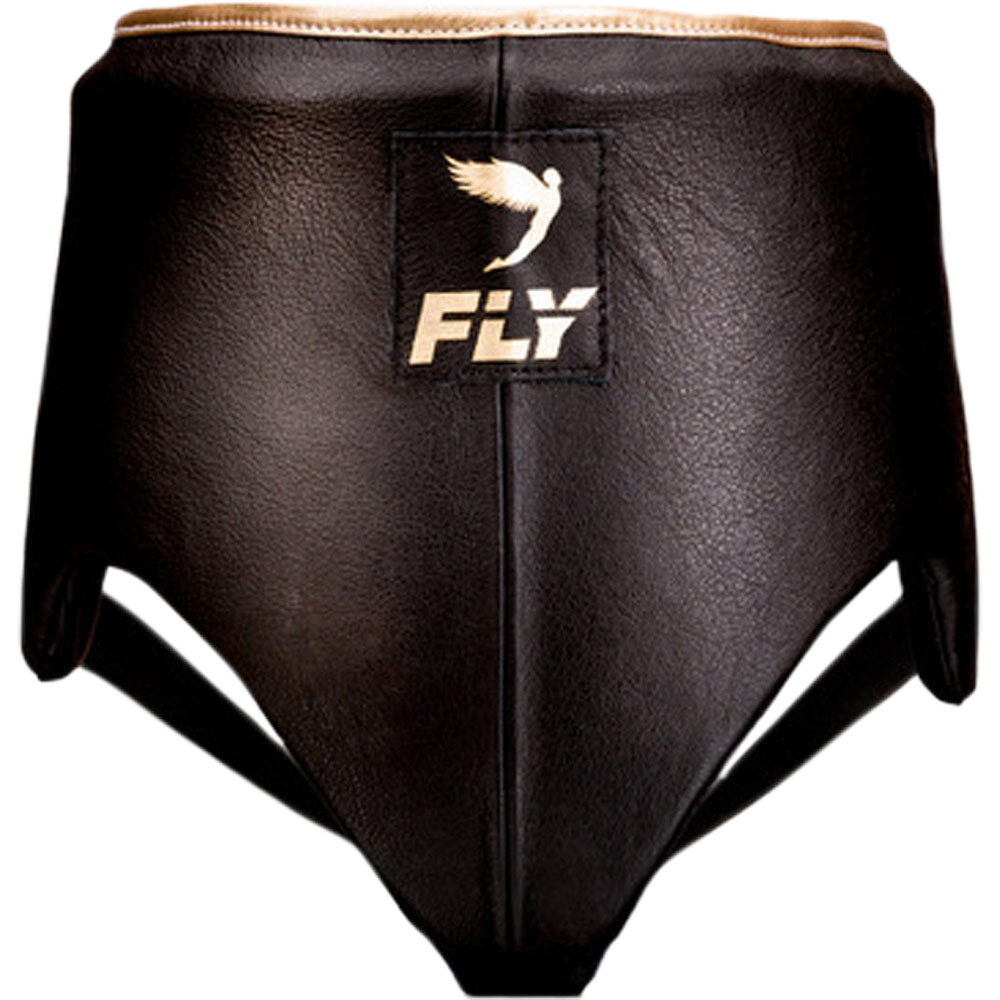 Fly Boxing Womens Black/Matt Gold Groinguard at FightHQ