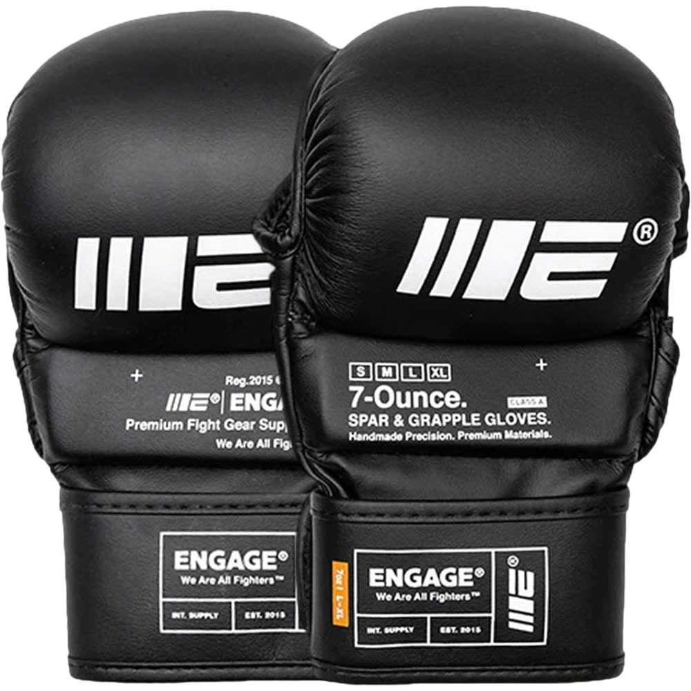 ボクシング ENGAGE 7-Ounce Spar & Grapple Gloves S/M E-Series MMA Grappling Gloves Black | Fight Gear - Engage®
