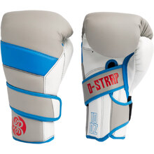 Powrbox D-Strap Coolio Grey/Blue Velcro Boxing Gloves