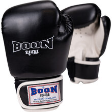 Boon Compact Black/White Velcro Muay Thai Gloves