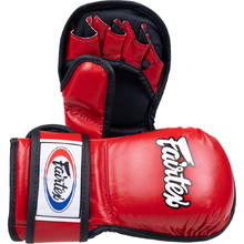 Fairtex Double Wrist Closure Red MMA Sparring Gloves