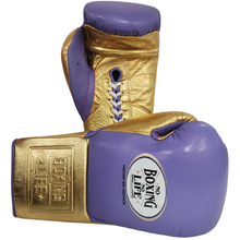 No Boxing No Life Championship Line Purple/Gold Boxing Gloves at