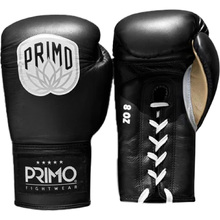 Primo Pro Black Lace Up Boxing Gloves