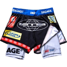 Engage Racer Black 2-in-1 Hybrid Shorts