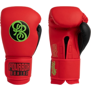 Powrbox Undefeated Inferno Matte Red/Green/Black Boxing Gloves at FightHQ