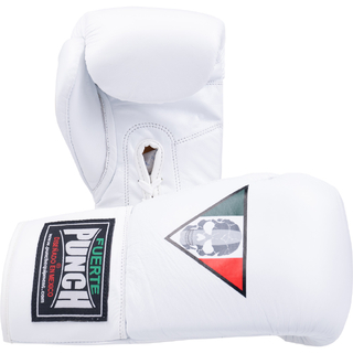 Punch Mexican Lucky 13 White Lace Up Boxing Gloves
